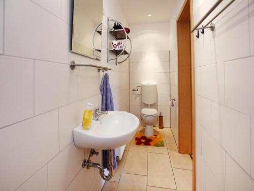 Vannituba majutusasutuses Ferienwohnung in der hübschen Inselstadt Malchow