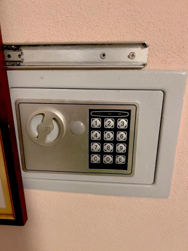 an electronic device is attached to a wall at Dascio Lake Garden Serenity in Dascio
