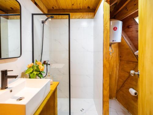 Koupelna v ubytování Ocean Domes