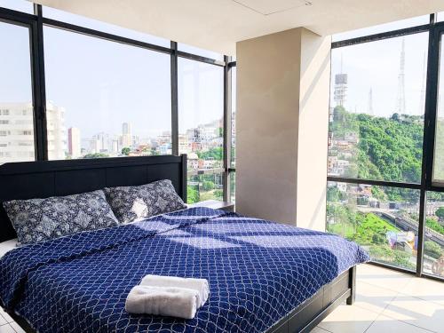 Postel nebo postele na pokoji v ubytování Depa 2 habitaciones vista a la ciudad - Rio con parking free