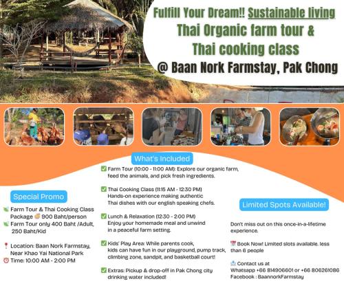 a flyer for a family vacation at a resort at At Home Hostel, Pak Chong in Pak Chong
