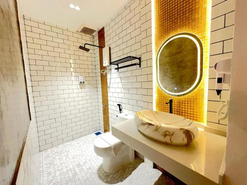 Koupelna v ubytování Sky Hotel Selayang