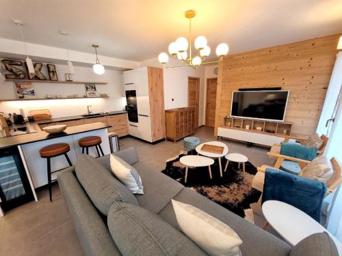 Les Gets - Appartement moderne avec grande terrasse, parking et 2 chambres - FR-1-598-185