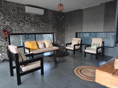 Χώρος καθιστικού στο Villas Rocher Suite 3 C