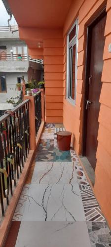 Balkón nebo terasa v ubytování Sherpa Homestay