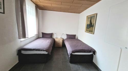 a room with two beds in a room at W.I.L.A. in Helmbrechts