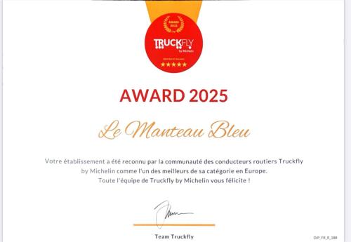 a flyer for a masanian tea event with a red label at Le Manteau Bleu in Béziers