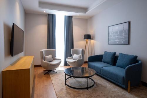 Χώρος καθιστικού στο Radisson Hotel Madinah