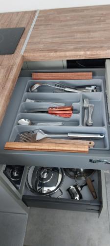 Kuchyň nebo kuchyňský kout v ubytování Aenaon Corfu Luxury Apartments #03 - Aris Apartment