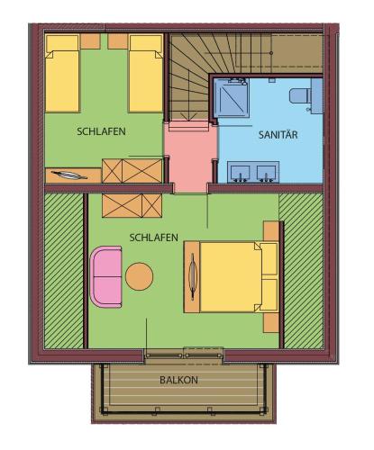 a floor plan of a house at Bio-Bauernhof Samerhof in Mariapfarr