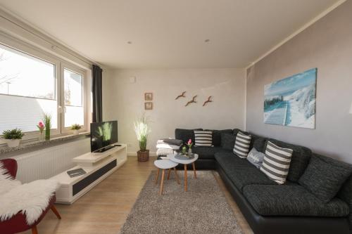 Ruang duduk di Ferienwohnung Wiesenblick nahe Region Celle und Hannover