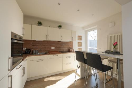 Dapur atau dapur kecil di Ferienwohnung Wiesenblick nahe Region Celle und Hannover