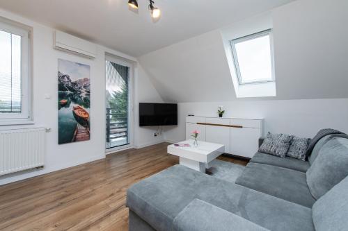 TV a/nebo společenská místnost v ubytování ALAVIA Residence