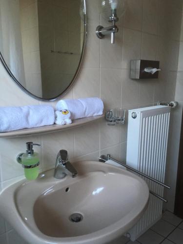 Ένα μπάνιο στο Ferienwohnung Hildenbrand