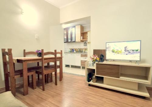 Kuchyň nebo kuchyňský kout v ubytování Ap Brisa do Mar Comfort Wi-Fi Praia