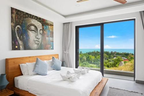 Postel nebo postele na pokoji v ubytování Casa Seaview 4br Private Pool & Panorama