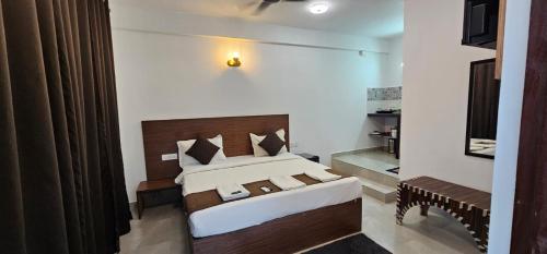 Postel nebo postele na pokoji v ubytování Hotel casita baga beach way