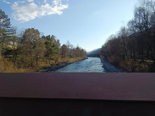 a view of a river from a road at Plose Appartements in Bressanone