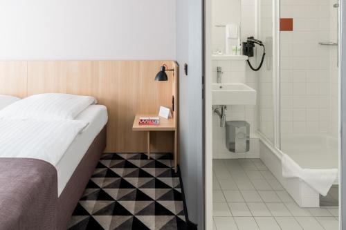 Koupelna v ubytování Premier Inn Wien City Hauptbahnhof