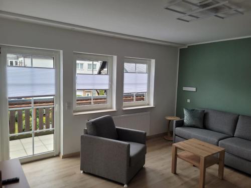 Ruang duduk di Ferienwohnung Ortsmitte-Willingen