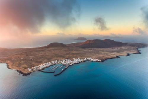 an aerial view of an island in the ocean at Playa Honda Red Suite in Playa Honda