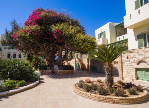 Jardín al aire libre en Finikas Hotel