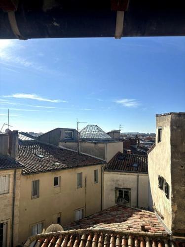 F2 4 pers - Centre Montpellier - Vue Toits & Montagnes