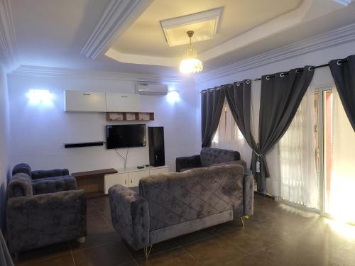 Posezení v ubytování Luxury duplex