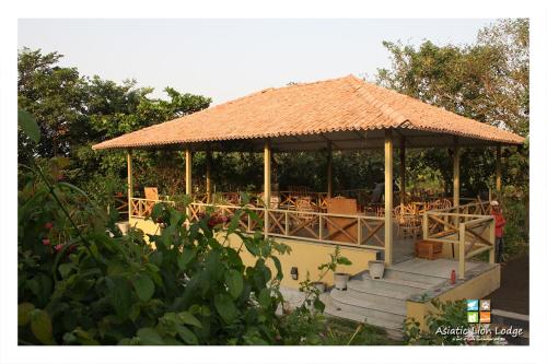 Jardín al aire libre en Asiatic Lion Lodge