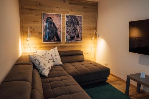 Posezení v ubytování Luxusný apartmán Bojnice s privátnym wellness
