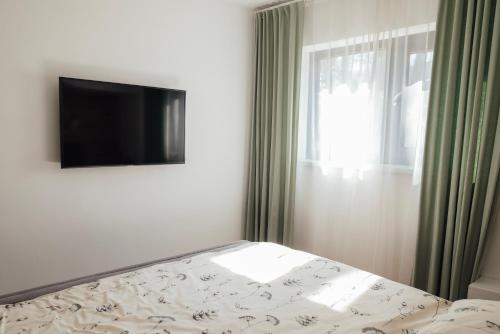 TV a/nebo společenská místnost v ubytování Luxusný apartmán Bojnice s privátnym wellness