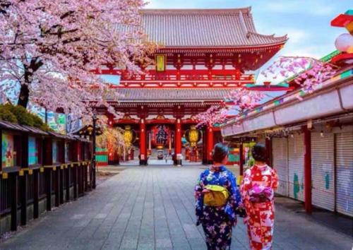 22观景阳台房 大空间卫浴厨房 洗衣机 车站步行3分钟 上野 涉谷 迪士尼 机场 坐车直达
