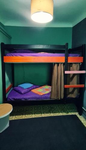 a bedroom with two bunk beds in a room at Chisinau Hostel in Chişinău