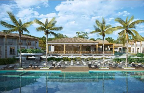 Bazén v ubytování Pyrenéus residence Pirenopolis nebo v jeho okolí