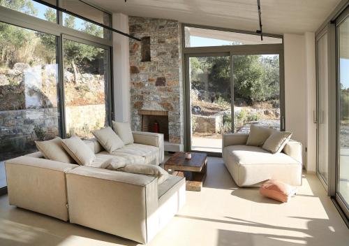 Χώρος καθιστικού στο Villas Alisseos