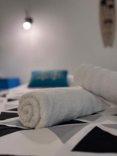 Ένα ή περισσότερα κρεβάτια σε δωμάτιο στο Appartement Dauphin - Résidence Kiwi