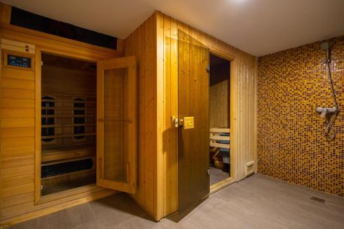 Koupelna v ubytování Wellness Hotel Bety