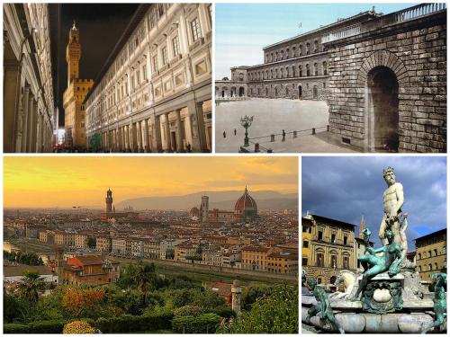 a collage of pictures of buildings and a city at B&B Lorenzo de' Medici in Florence