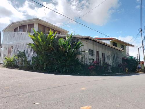 una casa al lado de una calle en Manuel Antonio rooms, en Quepos