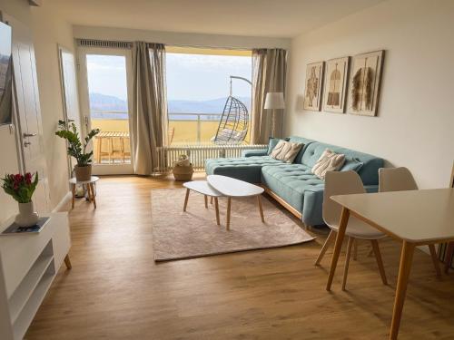 Et opholdsområde på Apartment Wolfswarte, Panorama, Sauna, Schwimmbad