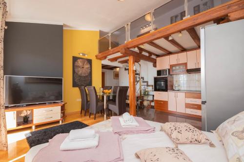Η κουζίνα ή μικρή κουζίνα στο Apartment Karlo