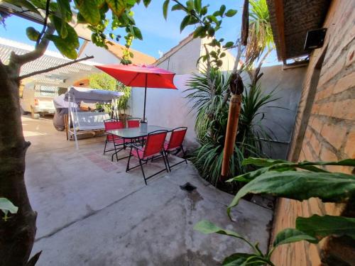 En terrasse eller udendørsområde på Las casitas de Alva