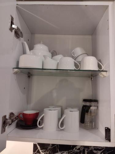 Ocean View Luxury Condoにあるコーヒーまたはお茶