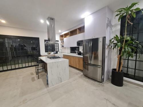 Dapur atau dapur kecil di Casa Canela, Cajititlán