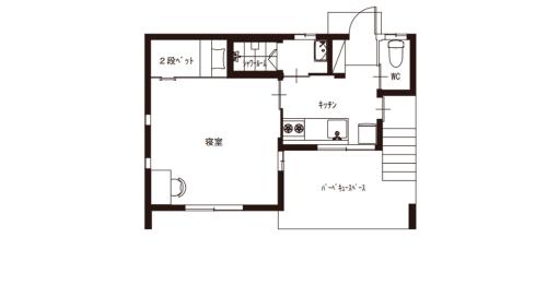 Pelan lantai bagi 浩庵キャンプ場 本栖湖畔 キャビン Cabins at Lake Motosu Kouan campground cottages, bungalows
