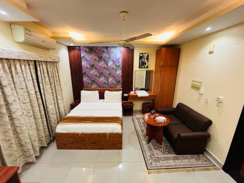 Katil atau katil-katil dalam bilik di Al Nakheel Hotel Apartments