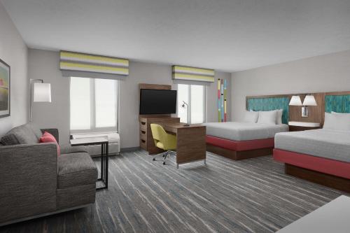 Hampton Inn Waterlooにあるベッド