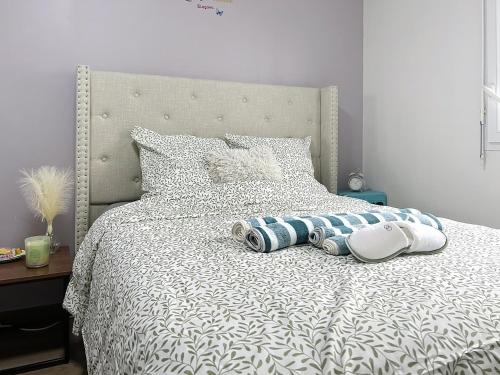 Ένα ή περισσότερα κρεβάτια σε δωμάτιο στο Chambre Privée Cosy - Marcq En Baroeul