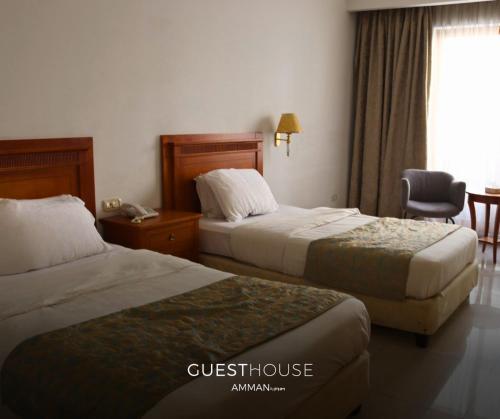 Cama o camas de una habitación en Guest House Hotel Amman by FHM