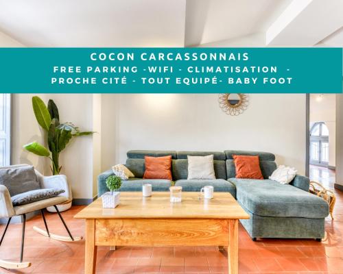 Cocon Carcassonnais - Free parking - Wifi - Climatisation - Tout équipée